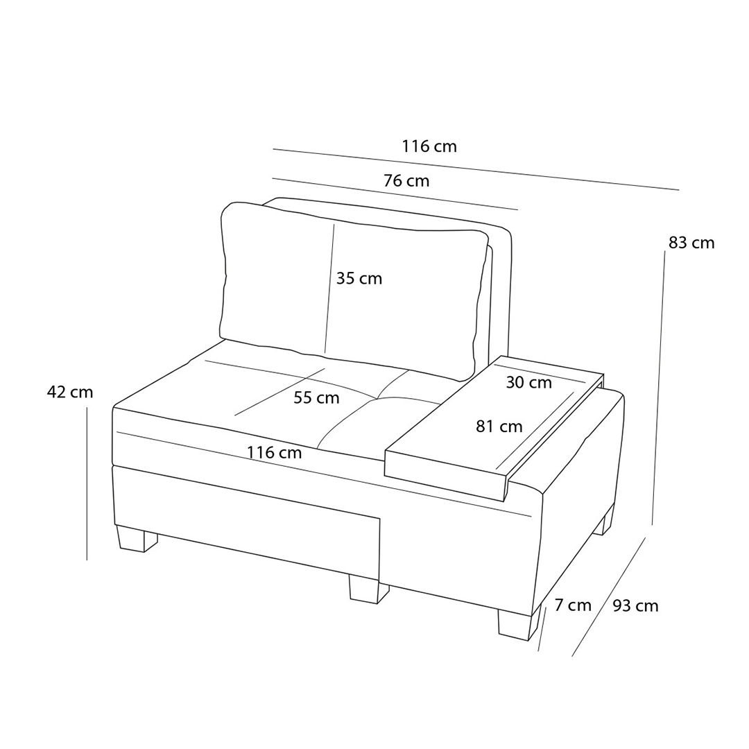 Fauteuil convertible BED écru