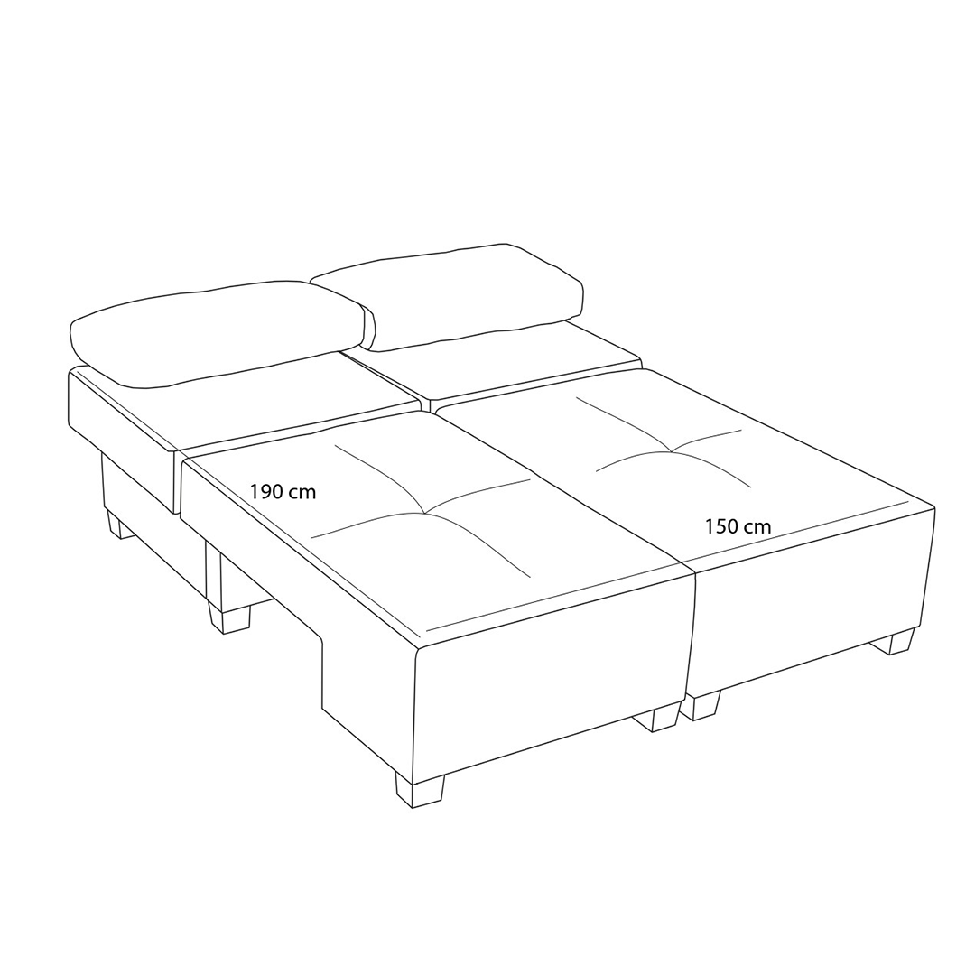 Canapé convertible BED anthracite