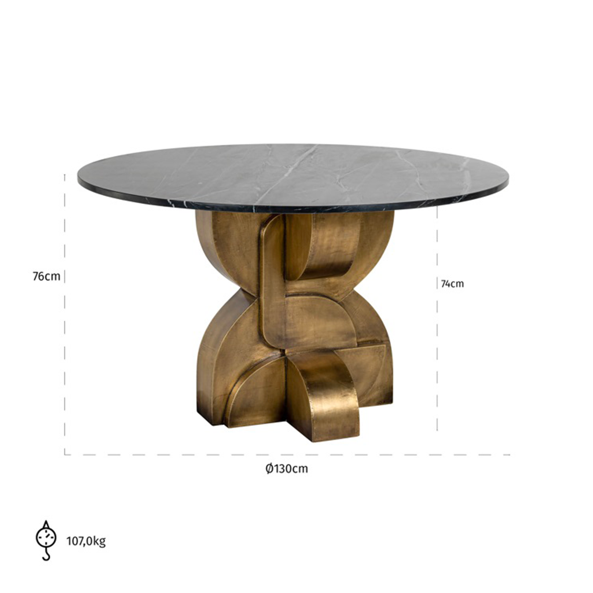 Table à manger Maddox 130Ø