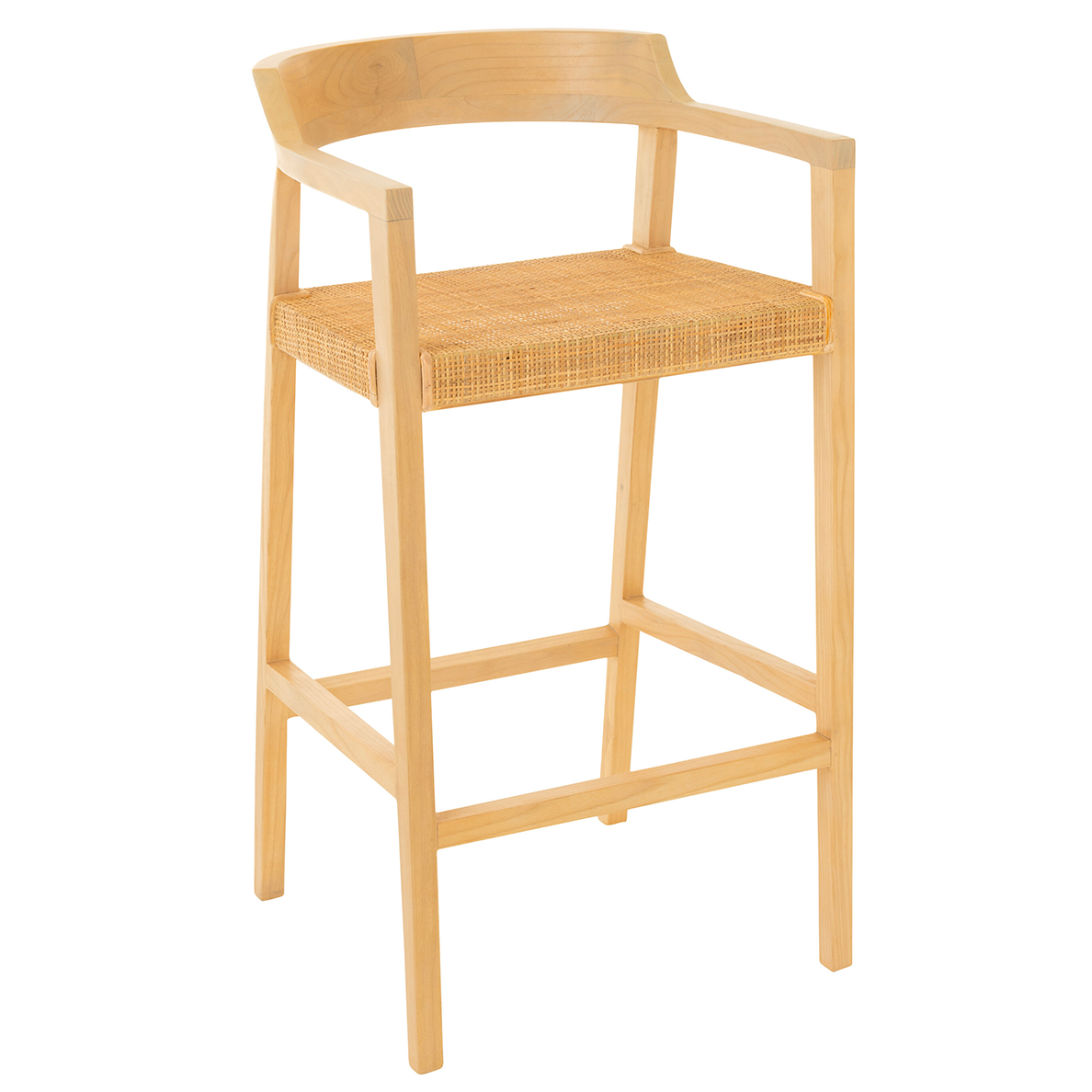 Tabouret de bar EMMA en teck naturel