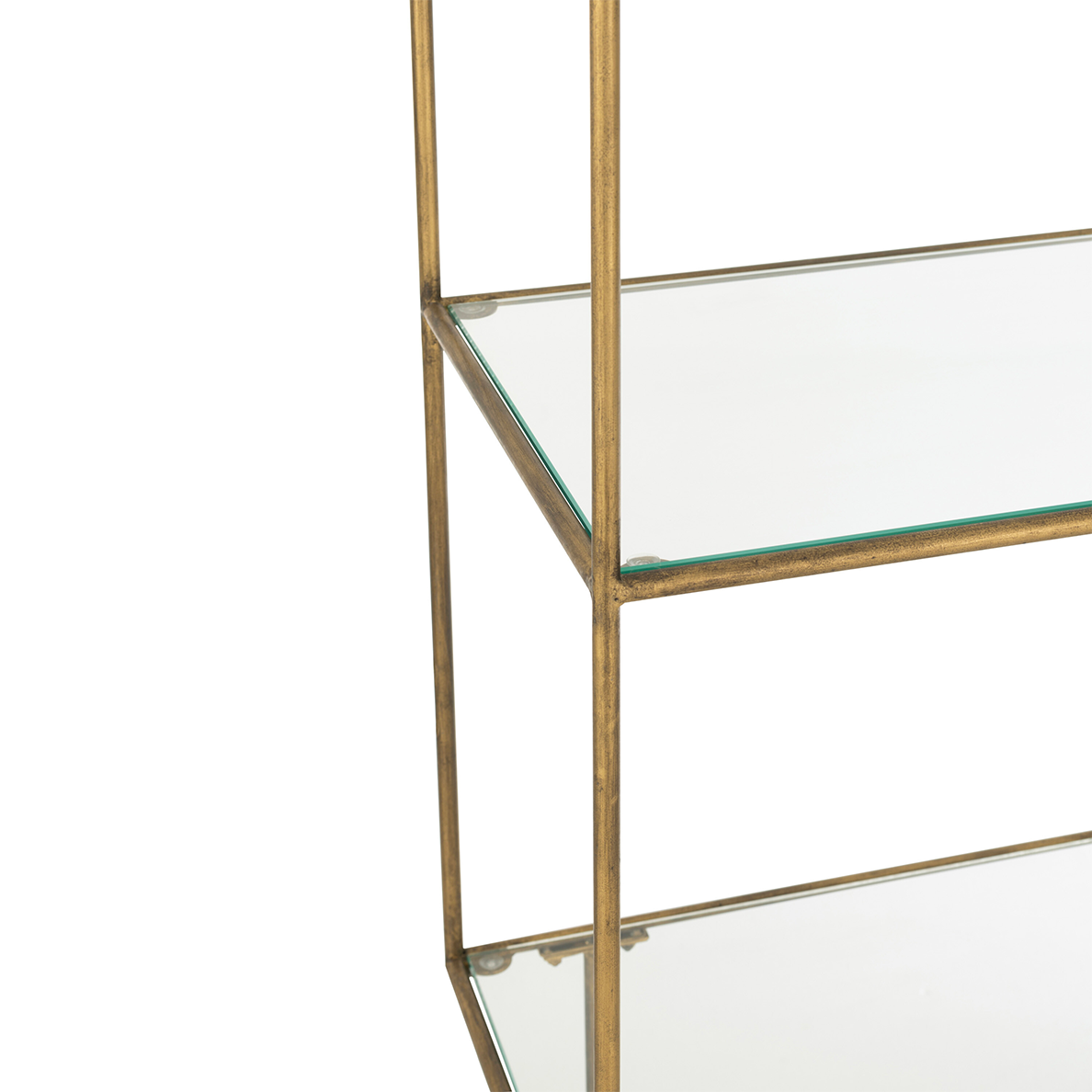 Etagere 3 Planches GOLD Metal/Verre Or by JLINE