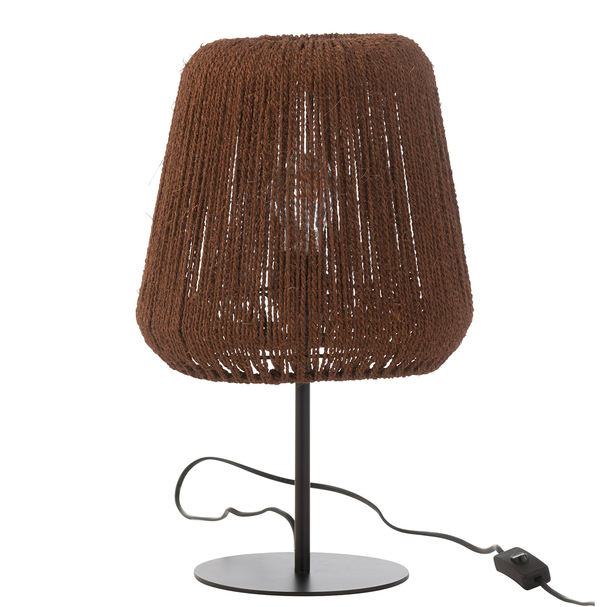 Lampe de Table MOLLY en metal/palmier noir