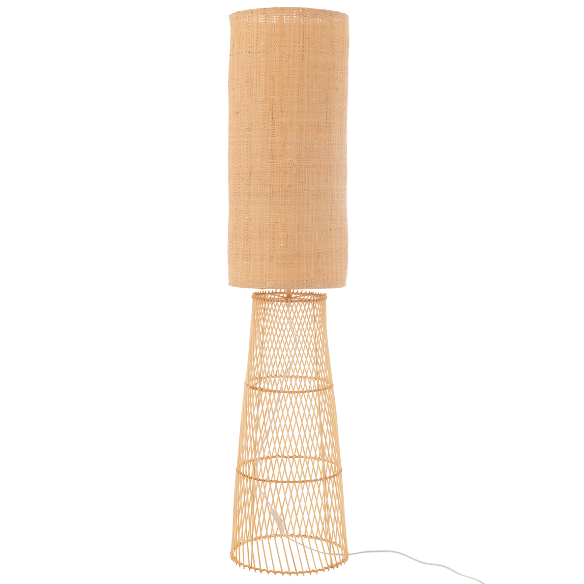 Lampadaire BALIA en Lin/Bambou Naturel