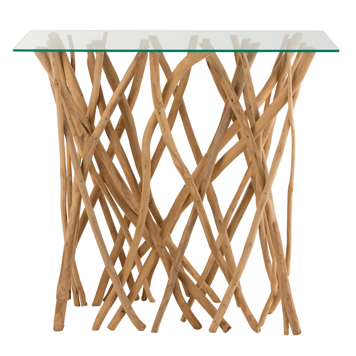 Console Branche Teck Naturel/Verre by JLINE