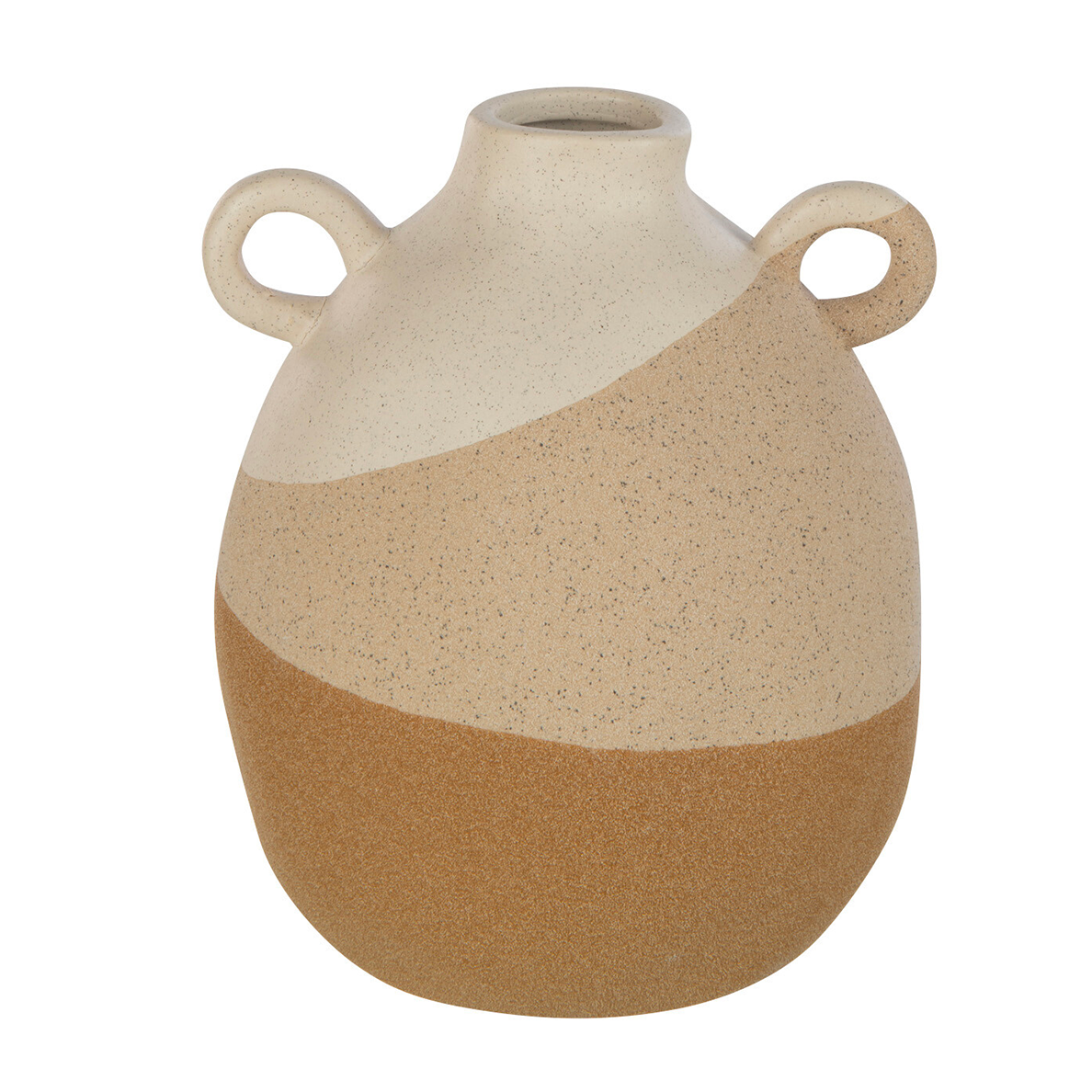 Vase en céramique beige/marron clair