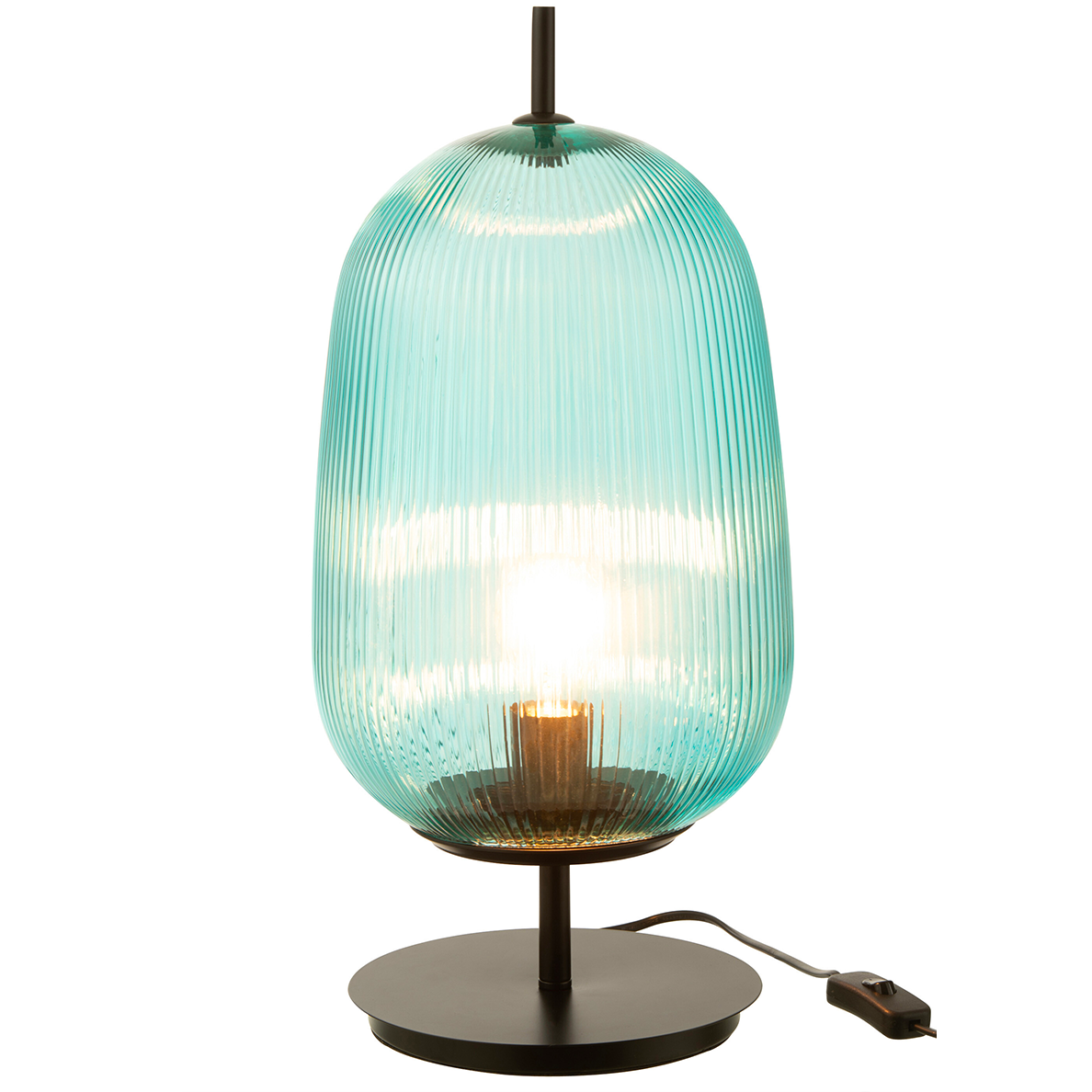 Lampe Oasis Verre Bleu Large