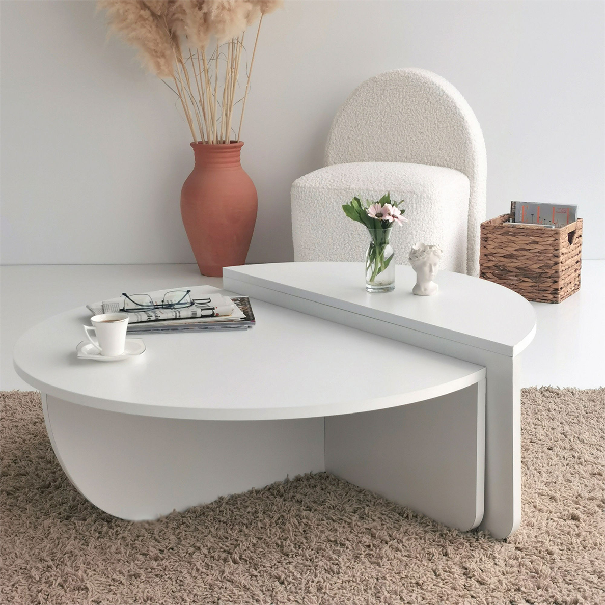 Table basse LIMONA blanche