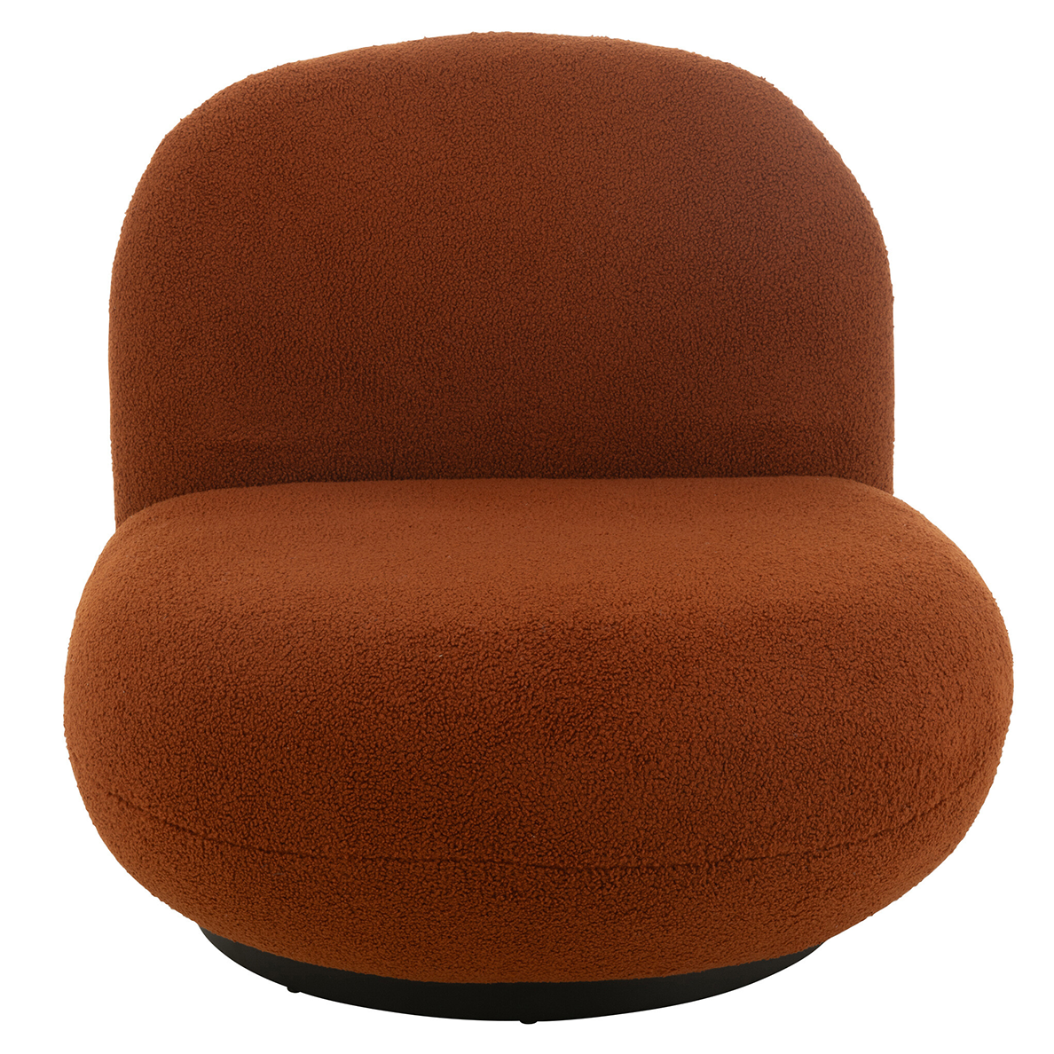 Fauteuil Lounge Neige Bois De Peuplier/Mousse Orange/Noir