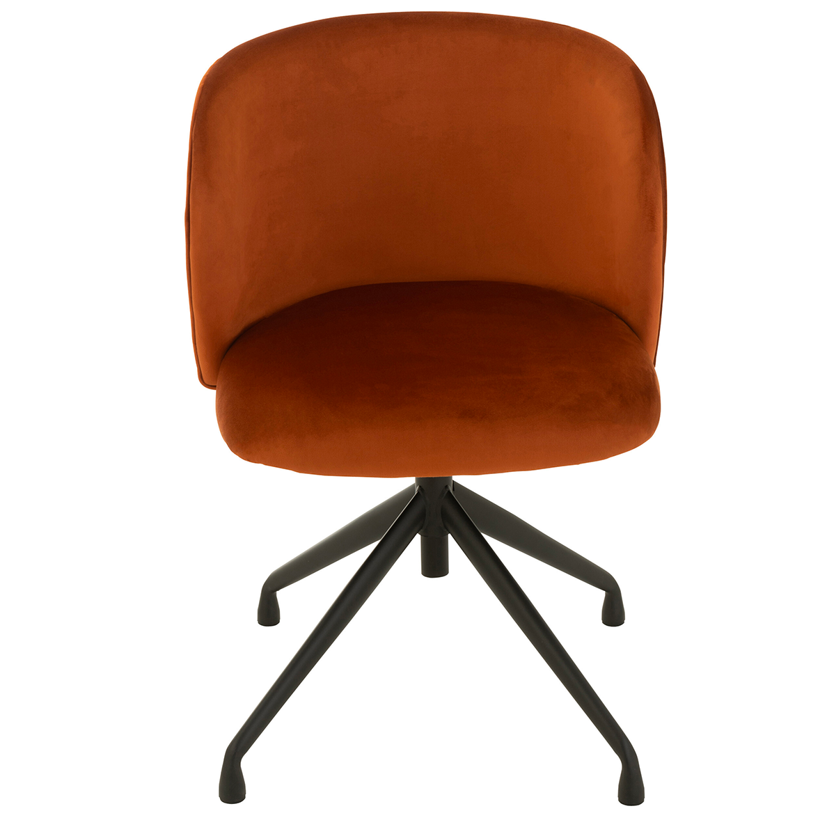 Chaise Pivotante/Relevable/Inclinable Velours Orange Foncé