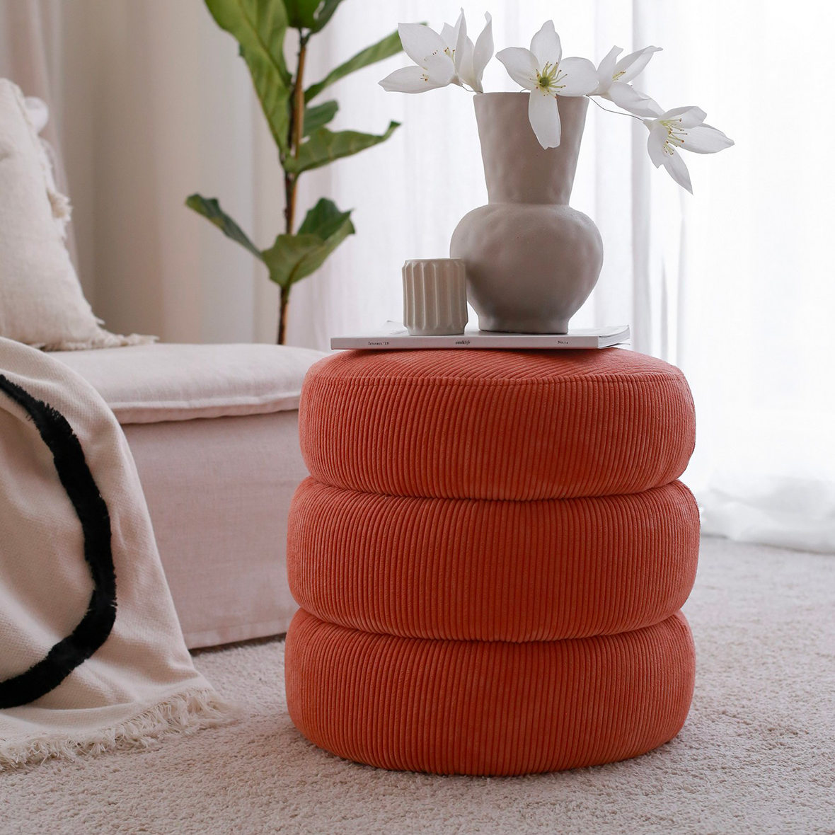 Pouf MOOMA corail