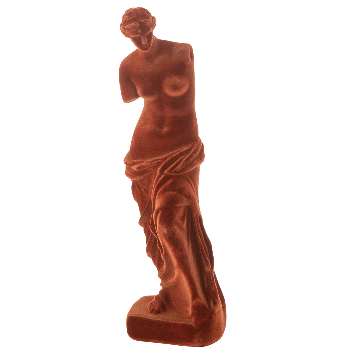 Statue Femme Grecque Resine Velours Bordeau by JLINE