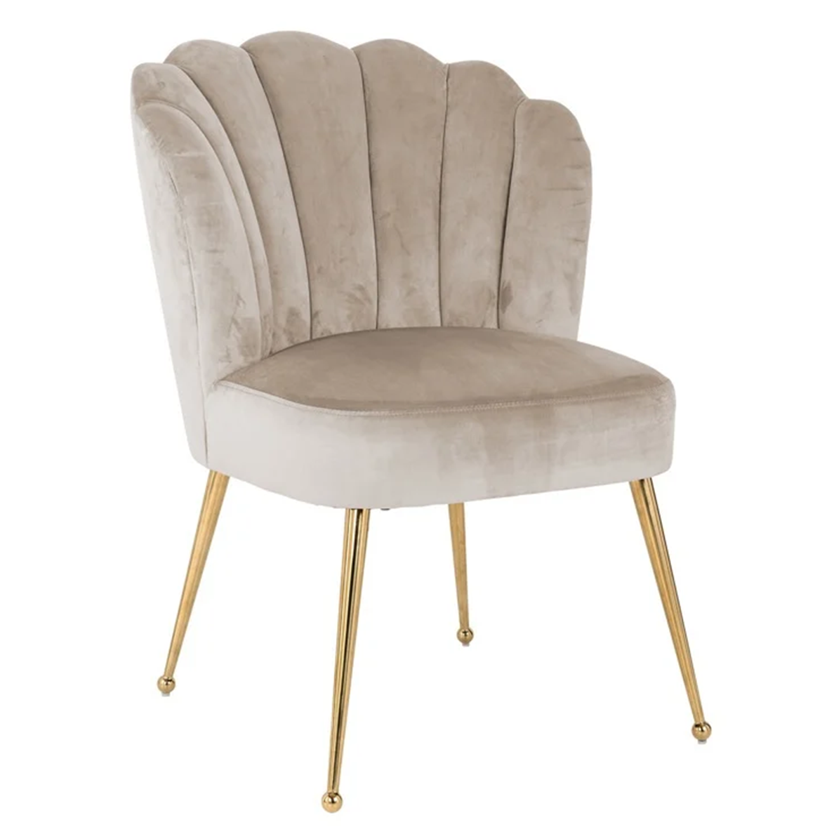 Chaise PIPPA velours beige