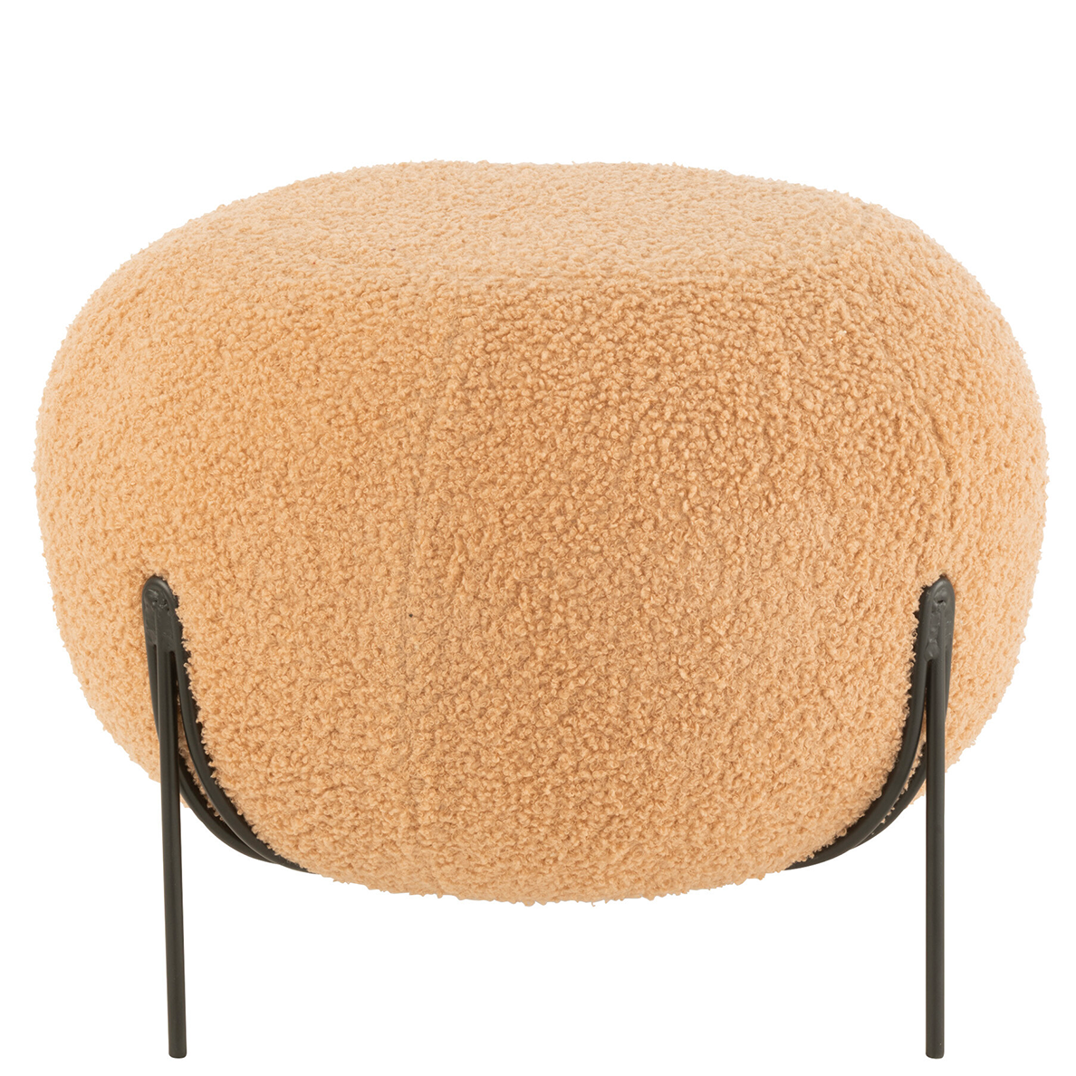 Pouf SPHERE en tissu bouclette Camel