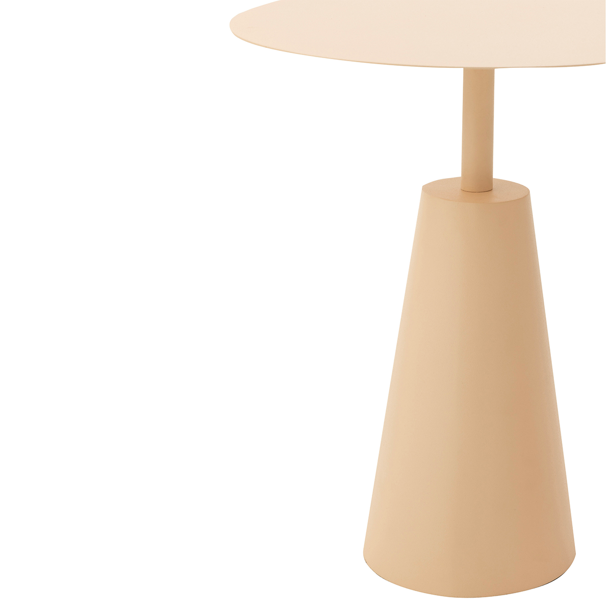 Set De 2 Tables Rondes en Fer Beige