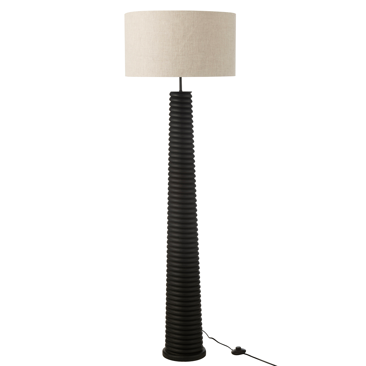 Lampadaire Filetage Bois D'ailanthus Noir/Gris by JLINE