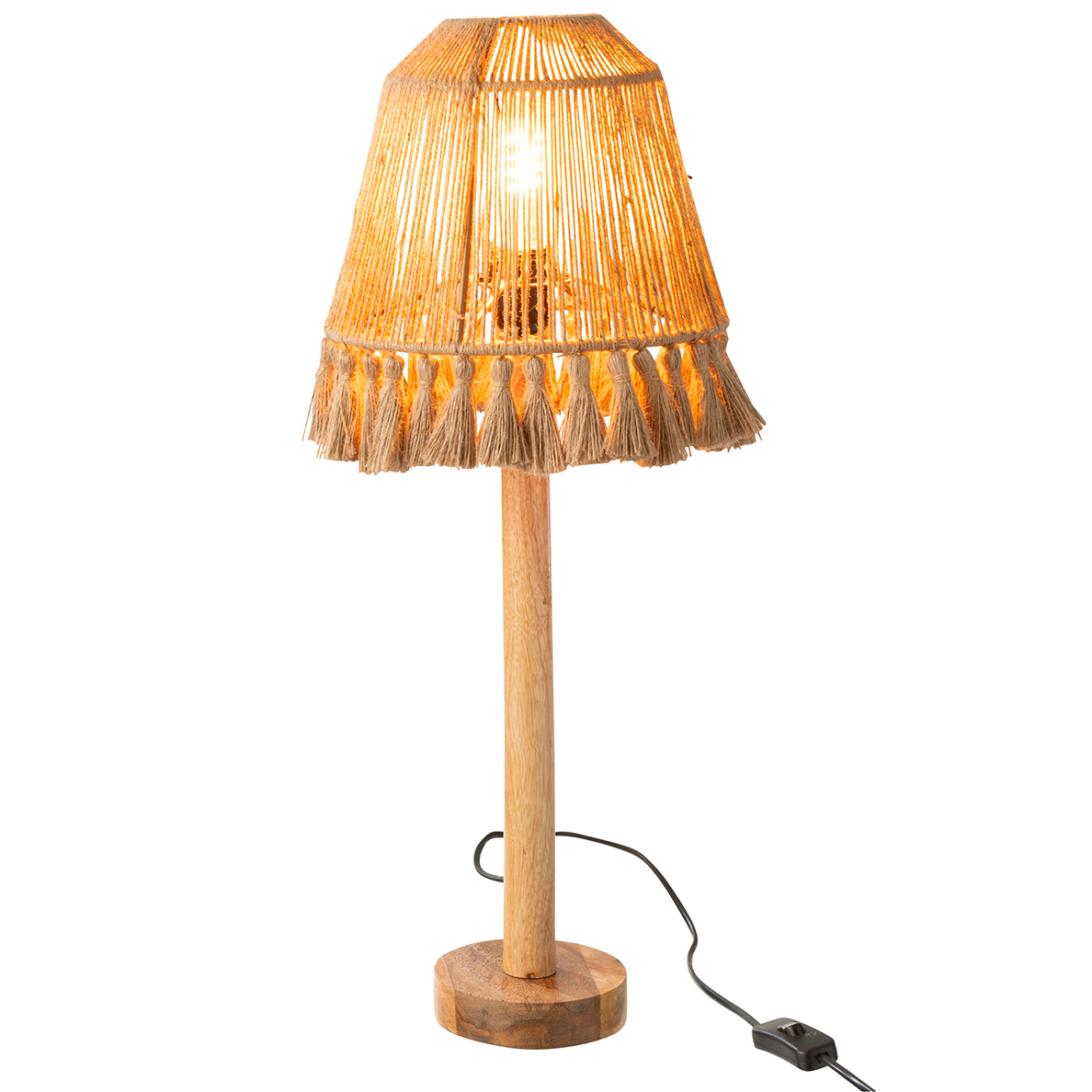 Lampe MILA en jute beige