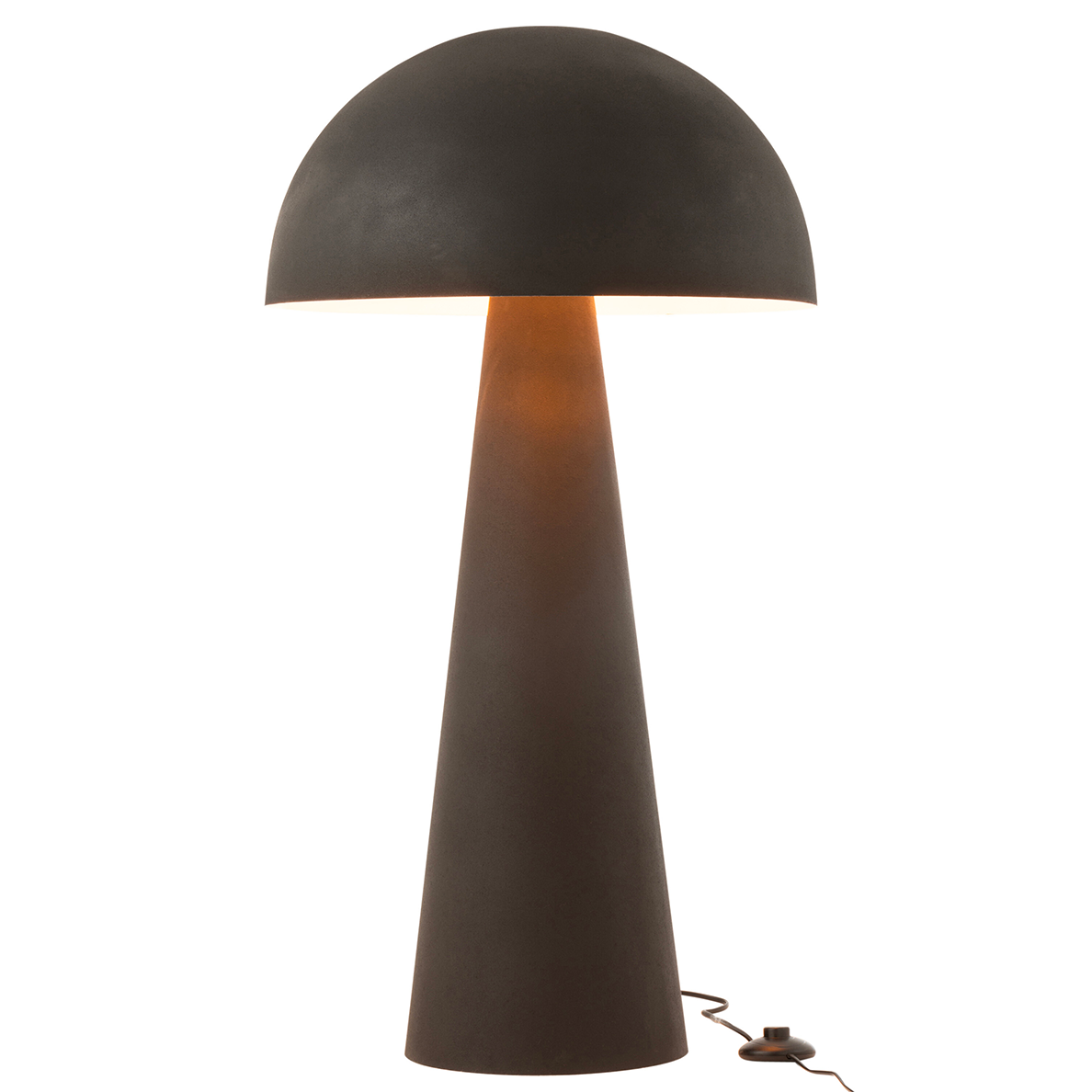 Lampe Champignon Metal Brillant noir Extra Large