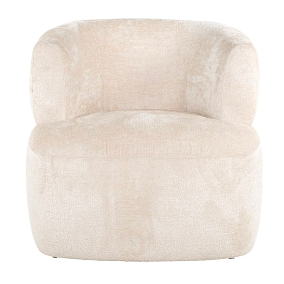 Fauteuil DONNA tissu velours écru