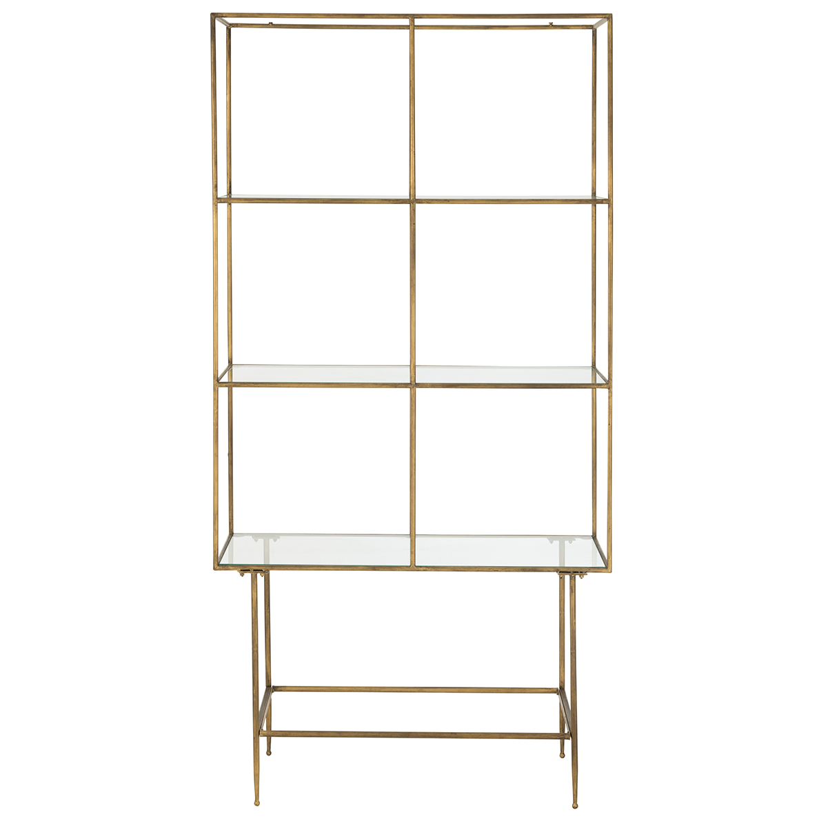 Etagere 3 Planches GOLD Metal/Verre Or by JLINE