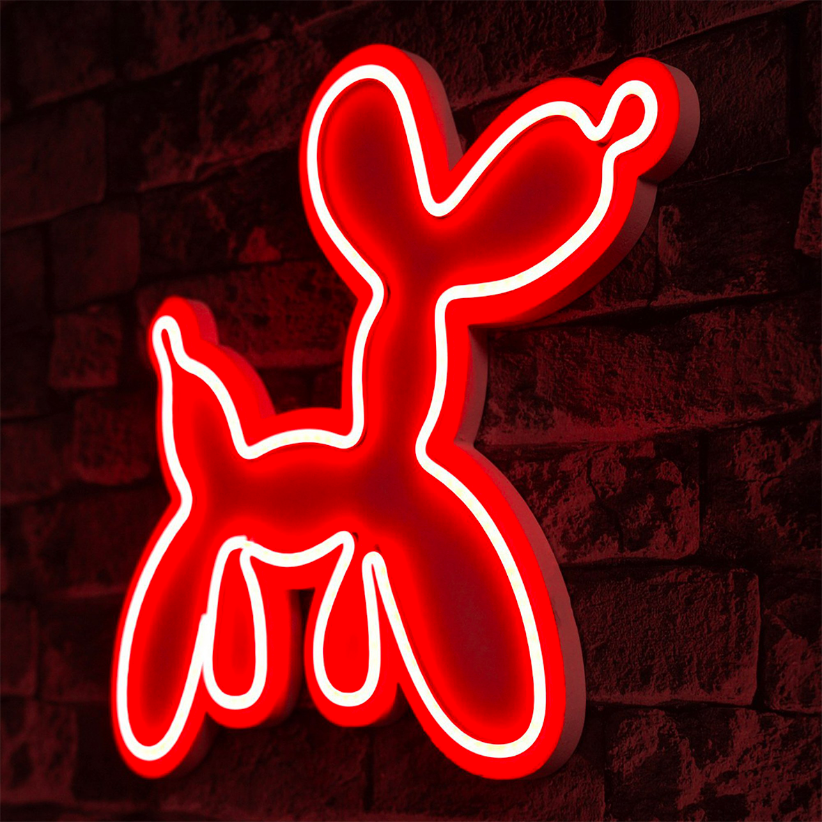 Lumière NEON LED Dog rouge