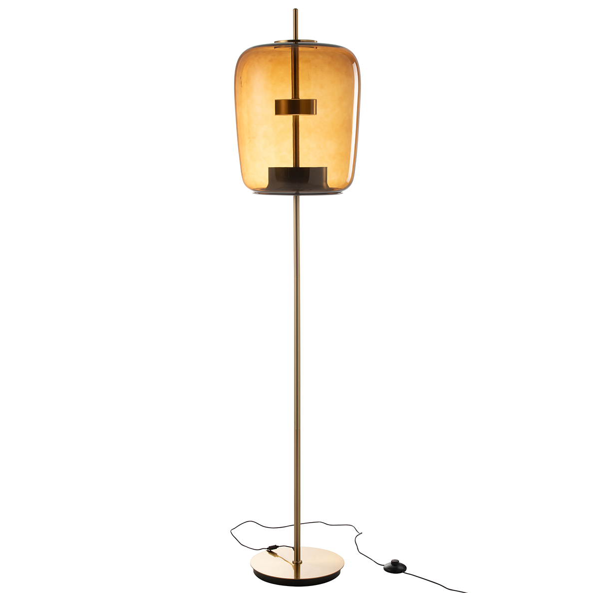 Lampadaire Led Verre Marron BY JLINE