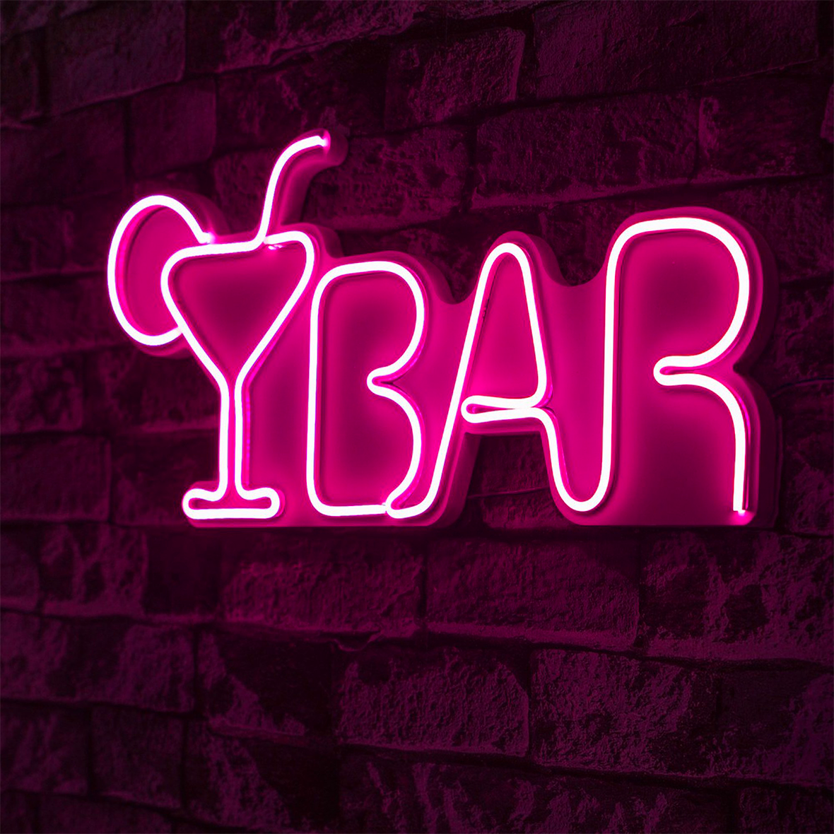 Lumière NEON LED DRINK BAR rose