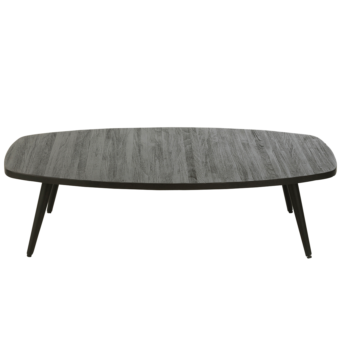 Table Basse Rectangulaire Teck Recycle Noir JLINE