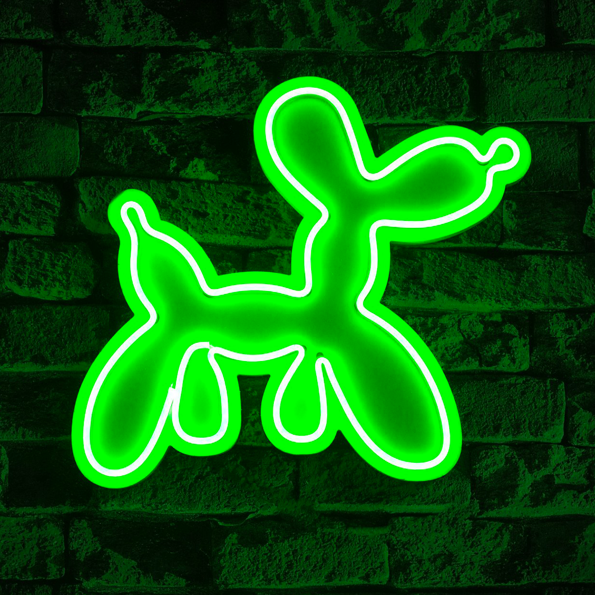 Lumière NEON LED Dog vert