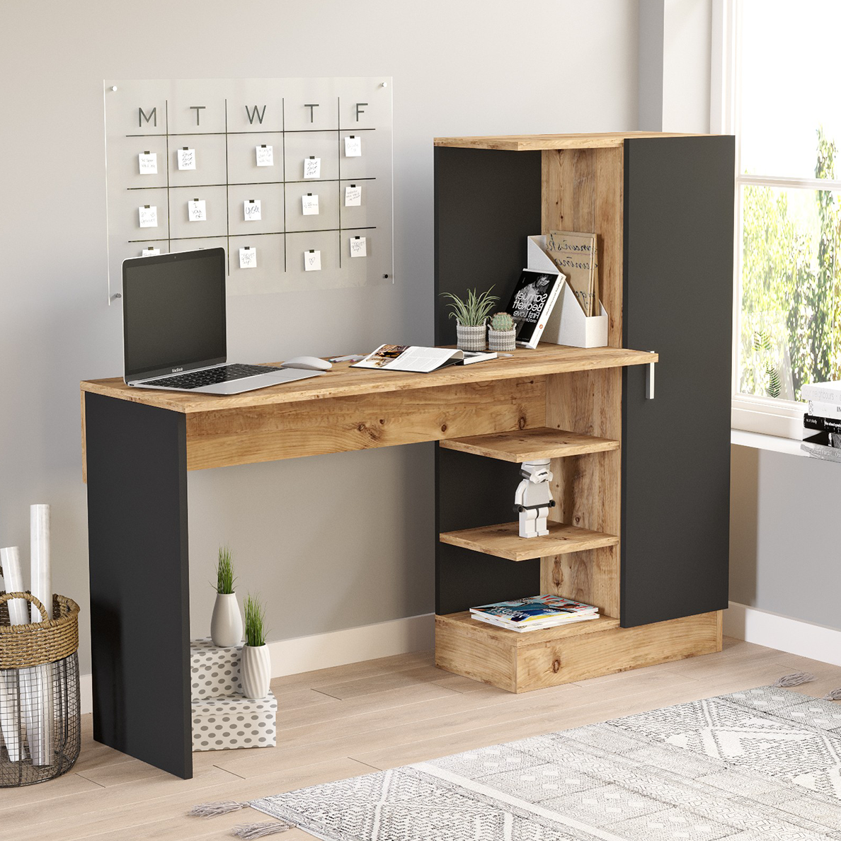 Bureau droit LUCCIA noir