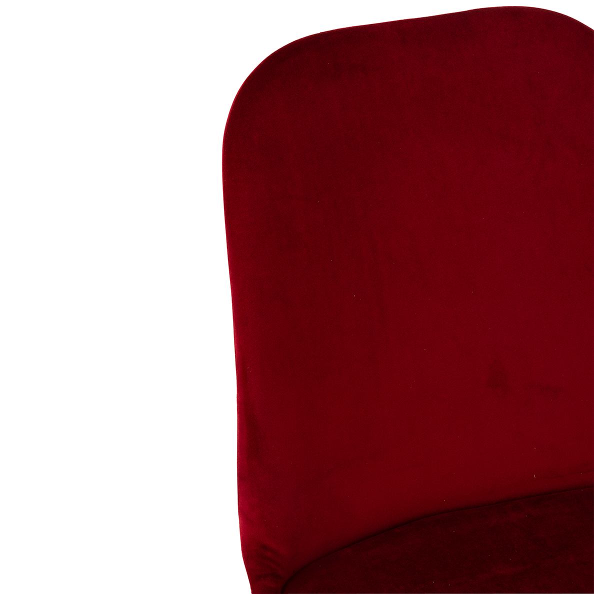 Chaise CLAIRE en tissu velours Bordeaux by JLINE