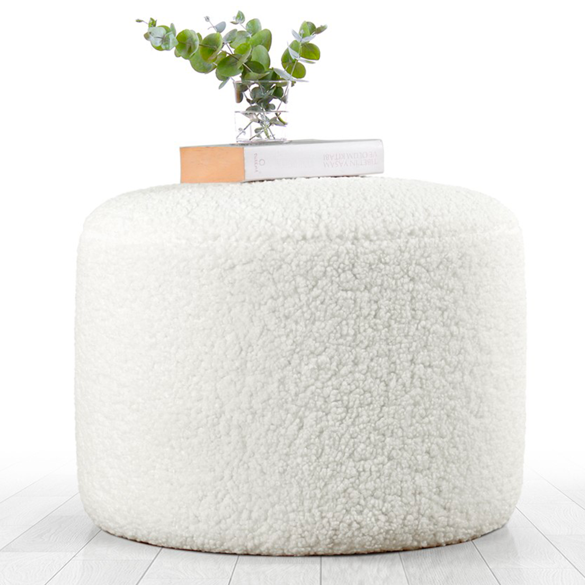 Pouf SHEEP tissu bouclette blanc