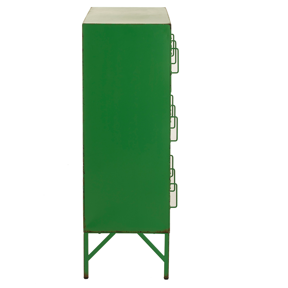 Commode GREEN 9 portes en métal vert