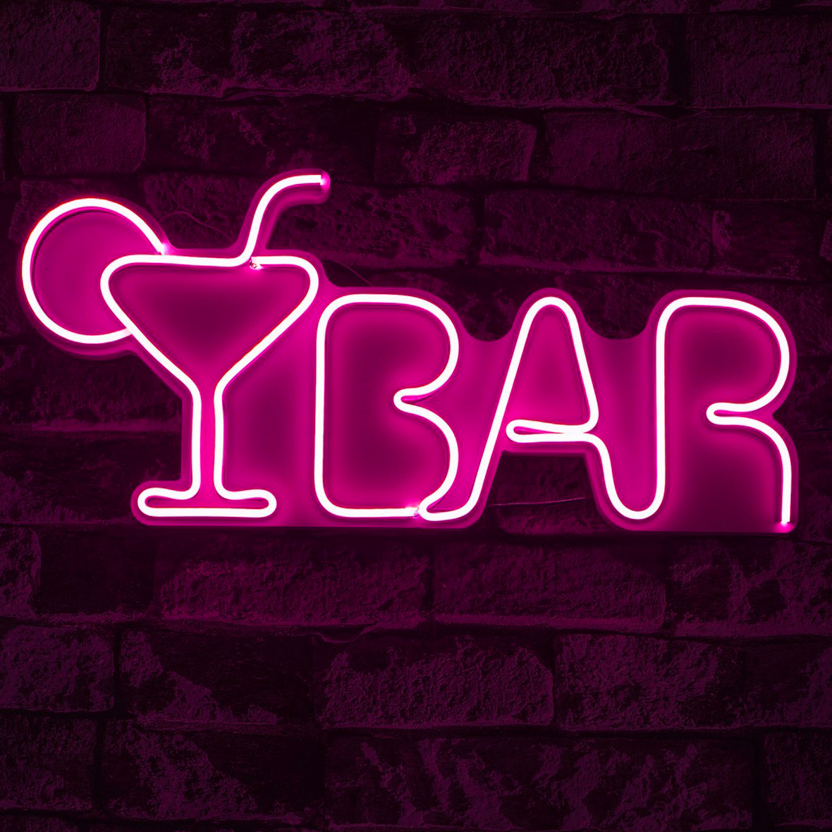 Lumière NEON LED DRINK BAR rose