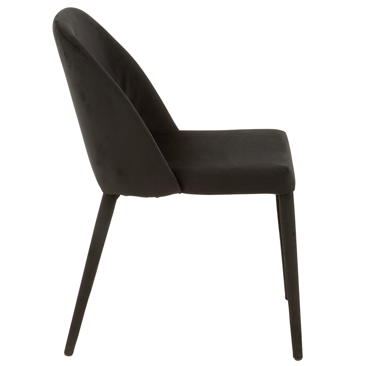 Chaise Charlotte Textile/Métal Noir