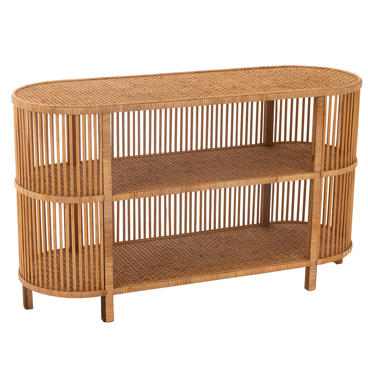 Console LOUMA en bambou/rotin naturel