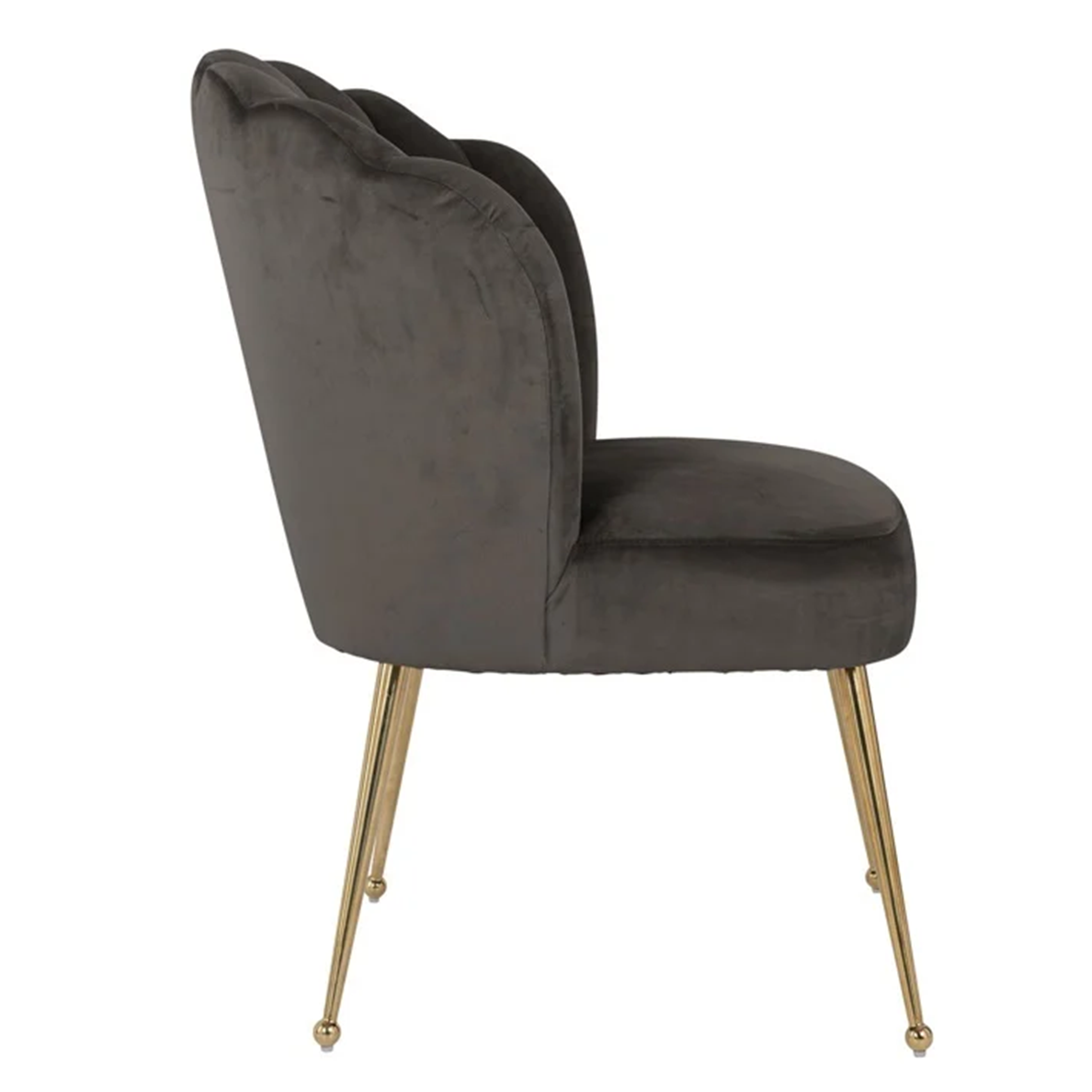 Chaise PIPPA tissu velours noir