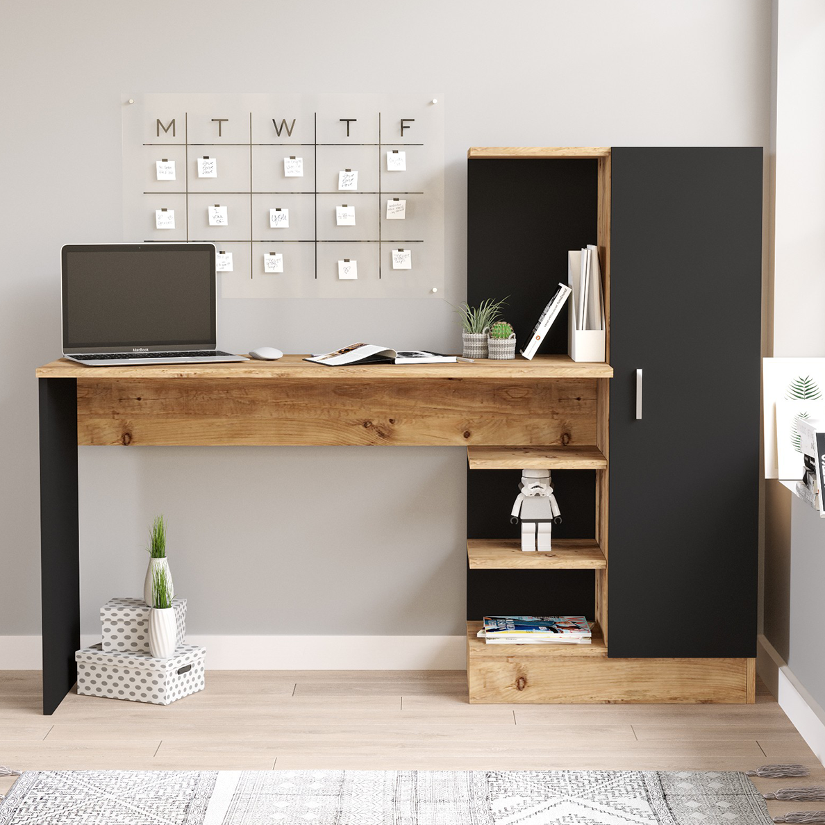 Bureau droit LUCCIA noir