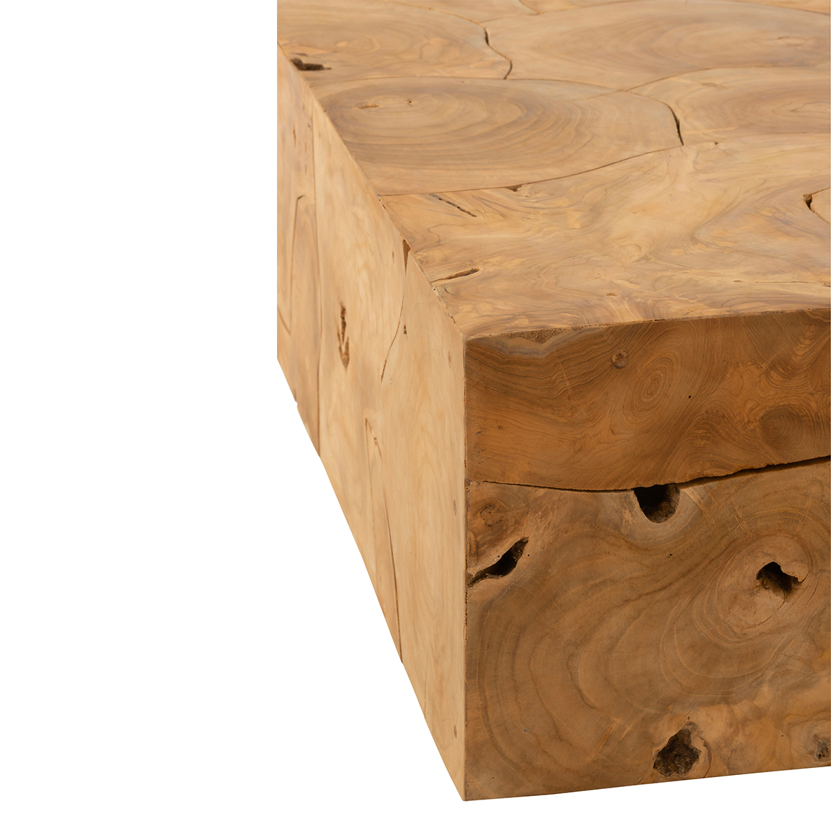 Table De Salon Boite Puzzle Teck Naturel by JLINE