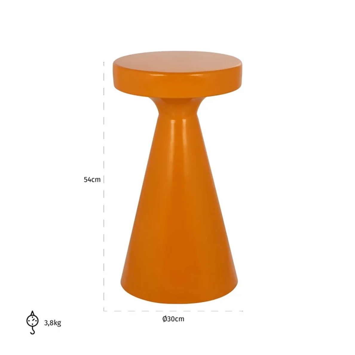 Table d'appoint KIMBE Orange