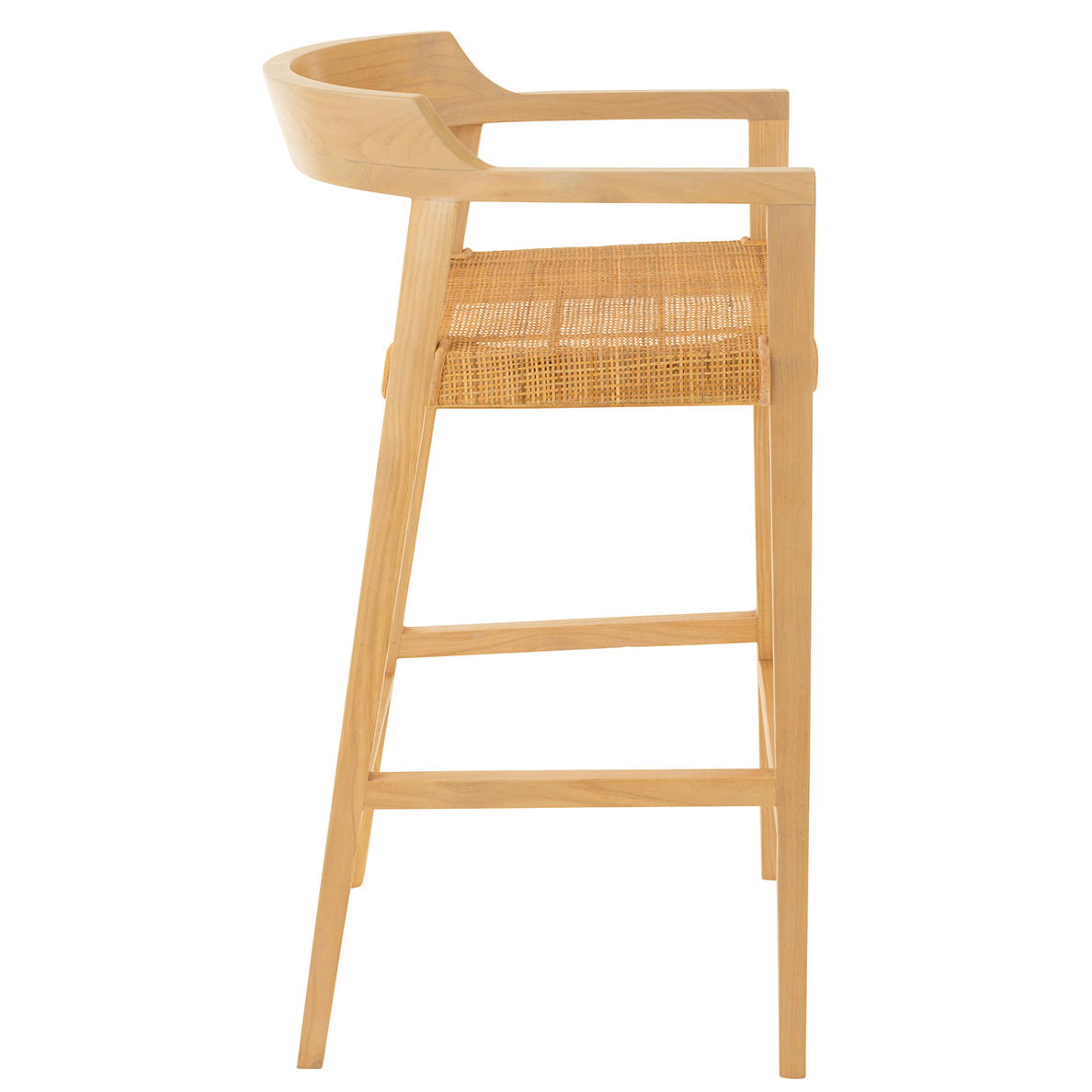 Tabouret de bar EMMA en teck naturel