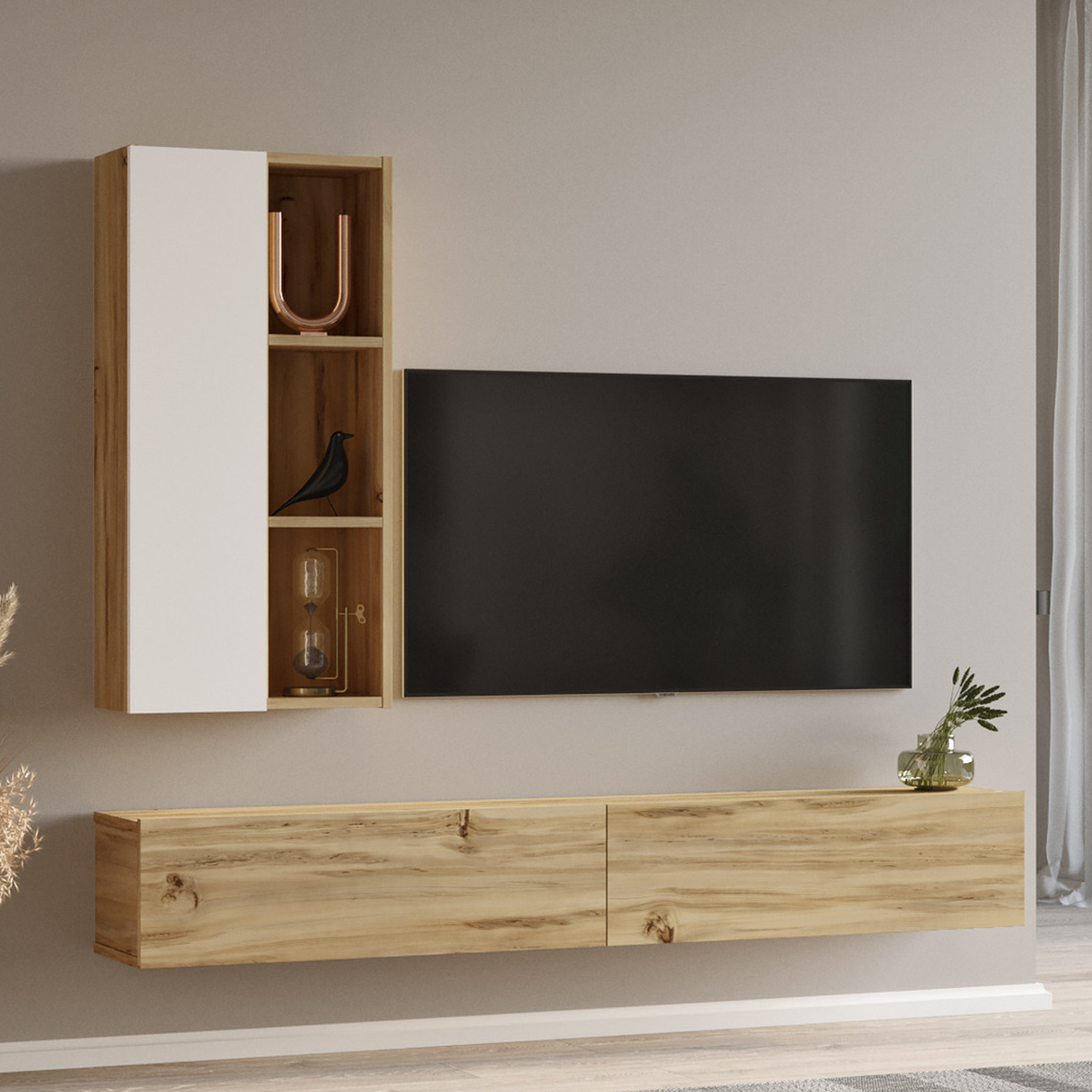 Ensemble de meuble TV LORIA naturel