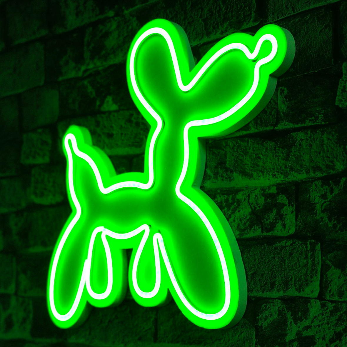 Lumière NEON LED Dog vert