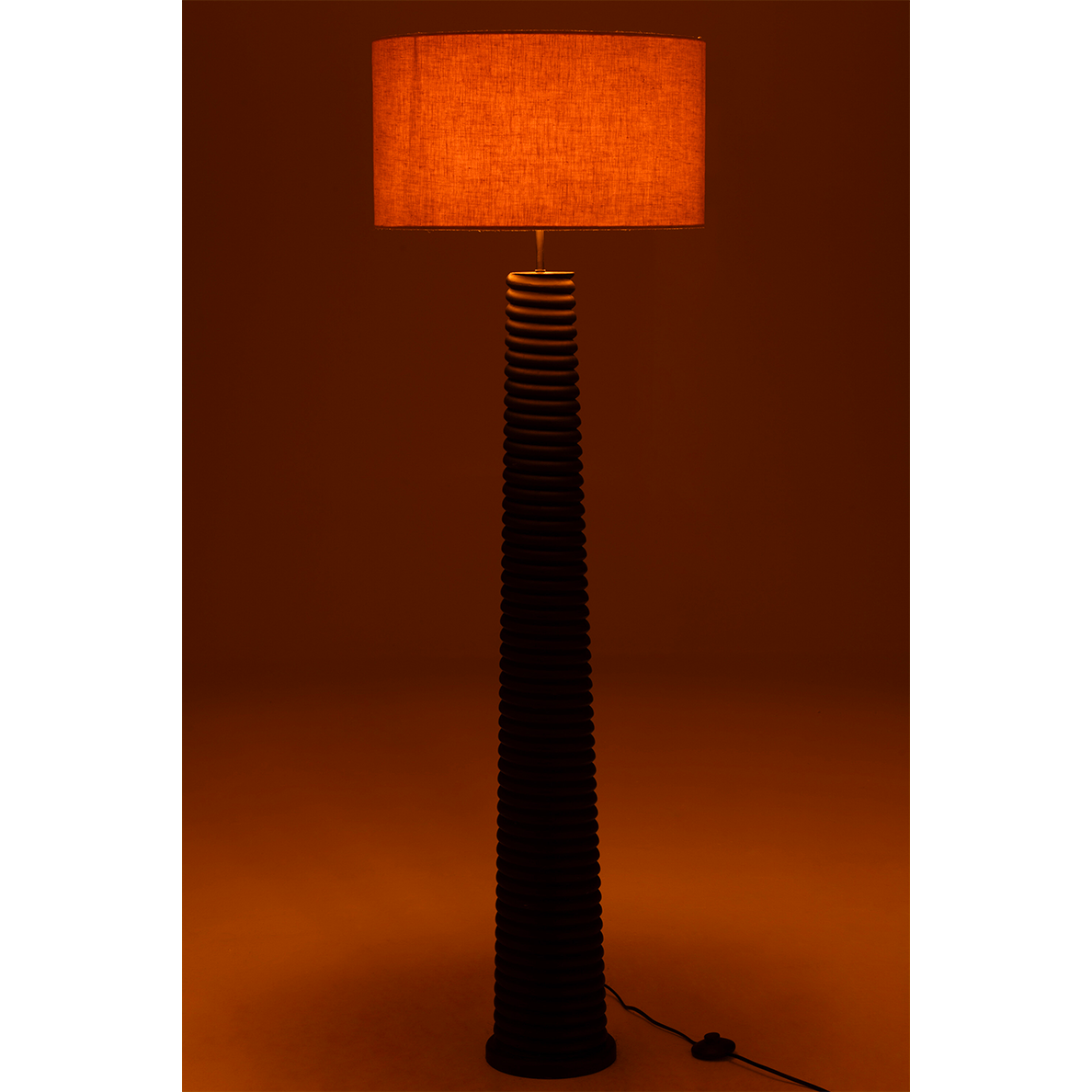 Lampadaire Filetage Bois D'ailanthus Noir/Gris by JLINE