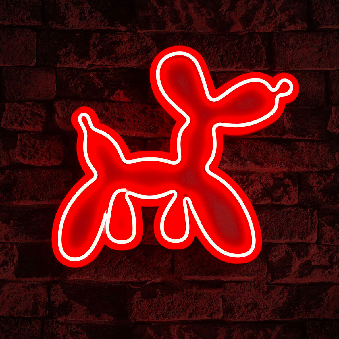 Lumière NEON LED Dog rouge