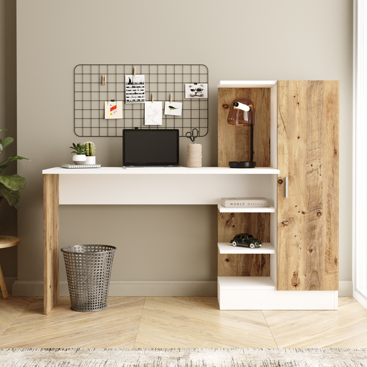 Bureau droit LUCCIA blanc