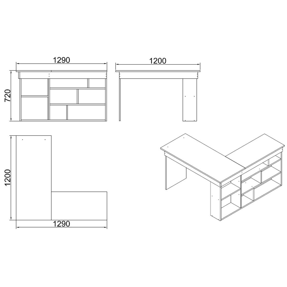 Bureau FOCUS blanc