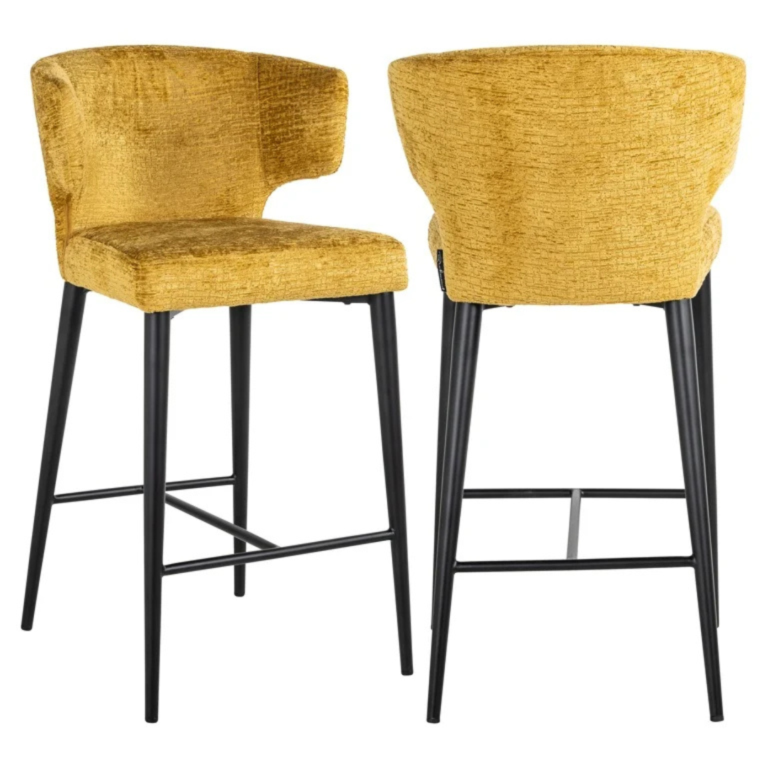 Tabouret de comptoir TAYLOR mustard fusion