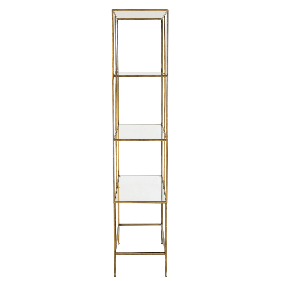 Etagere 3 Planches GOLD Metal/Verre Or by JLINE