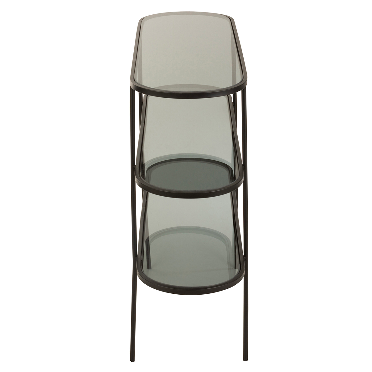 Etagere 3 Niveau STEEL Metal/Verre Noir  by JLINE