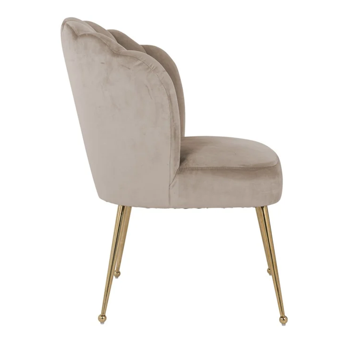 Chaise PIPPA velours beige